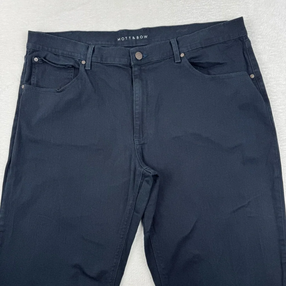 Mott & Bow Mercer Straight Leg Jeans Mens 40x32 Navy Blue Stretch Denim